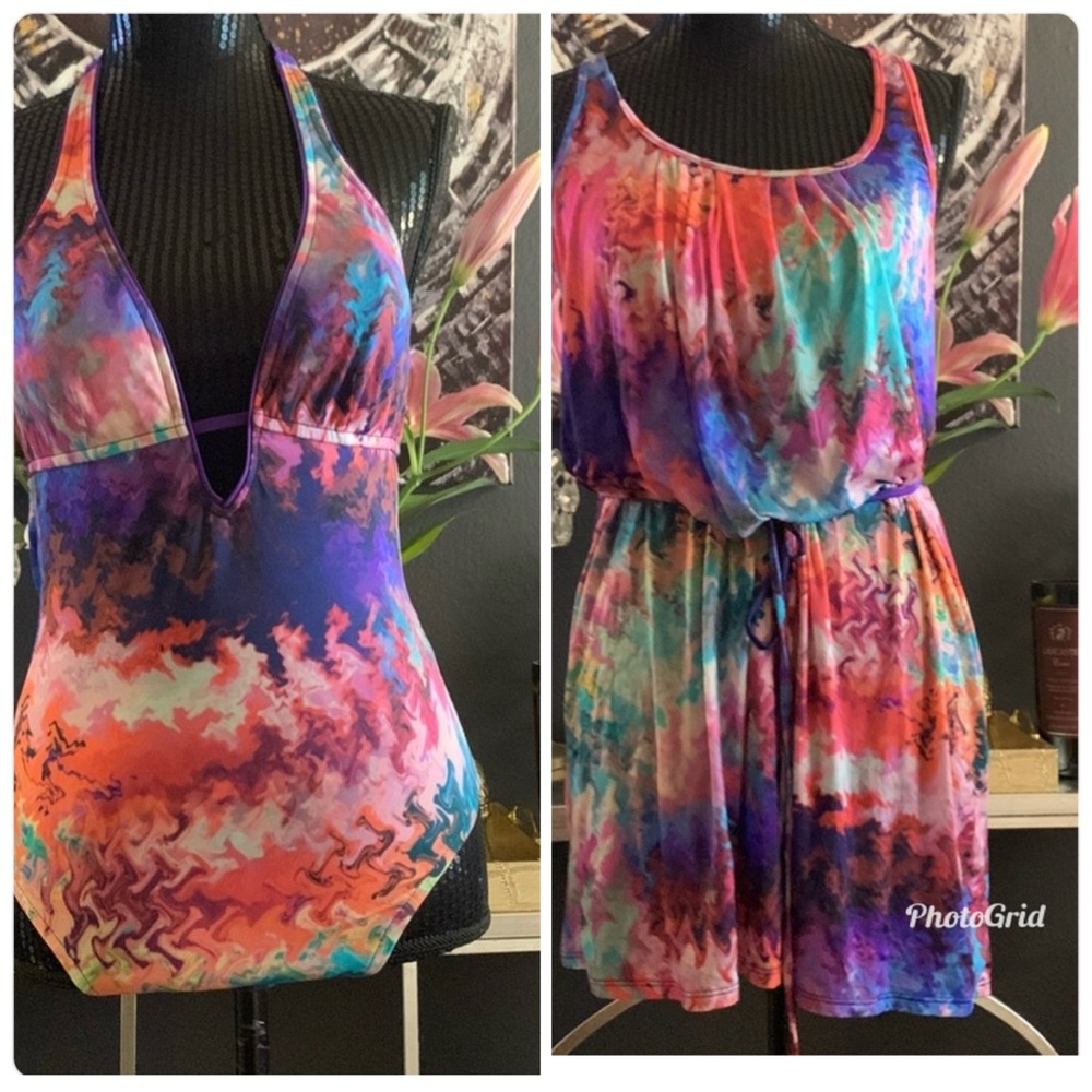 🎉HOST PICK🎉 ABS by Allen Schwartz One Piece Swimsuit w/Matching Cover Up (Set)
